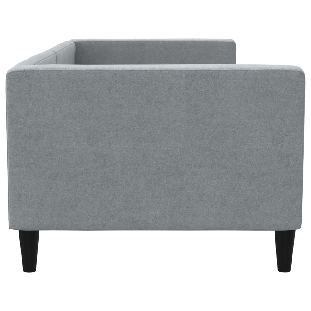 vidaXL Day Bed without Mattress Light Grey 90x190 cm Single Fabric