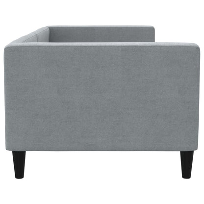 vidaXL Day Bed without Mattress Light Grey 90x190 cm Single Fabric