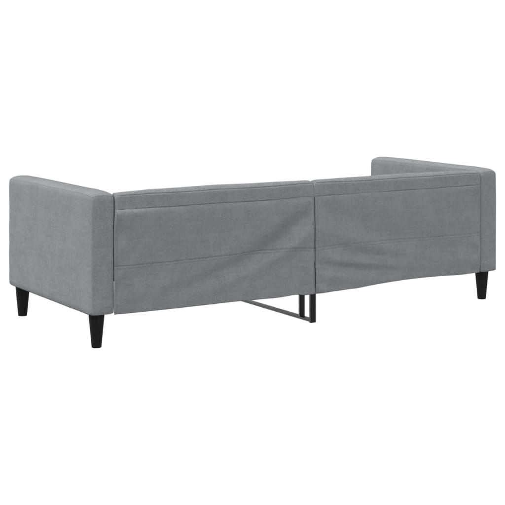 vidaXL Day Bed without Mattress Light Grey 90x190 cm Single Fabric