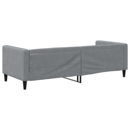 vidaXL Day Bed without Mattress Light Grey 90x190 cm Single Fabric