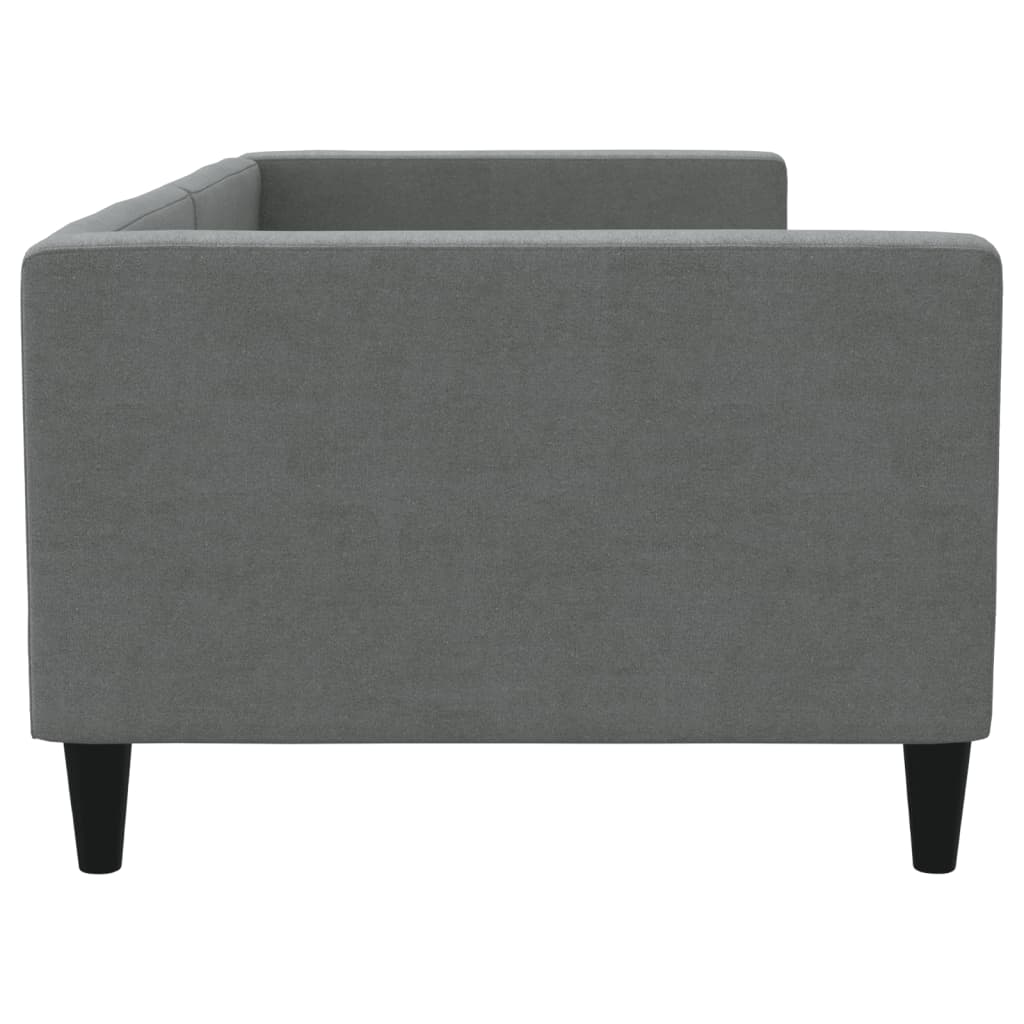 vidaXL Day Bed without Mattress Dark Grey 90x190 cm Single Fabric