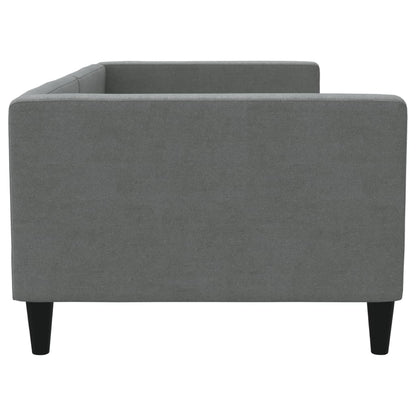 vidaXL Day Bed without Mattress Dark Grey 90x190 cm Single Fabric