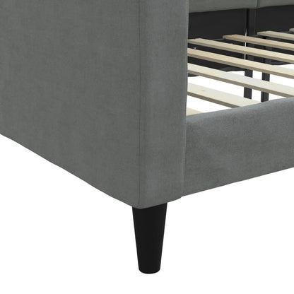 vidaXL Day Bed without Mattress Dark Grey 90x190 cm Single Fabric