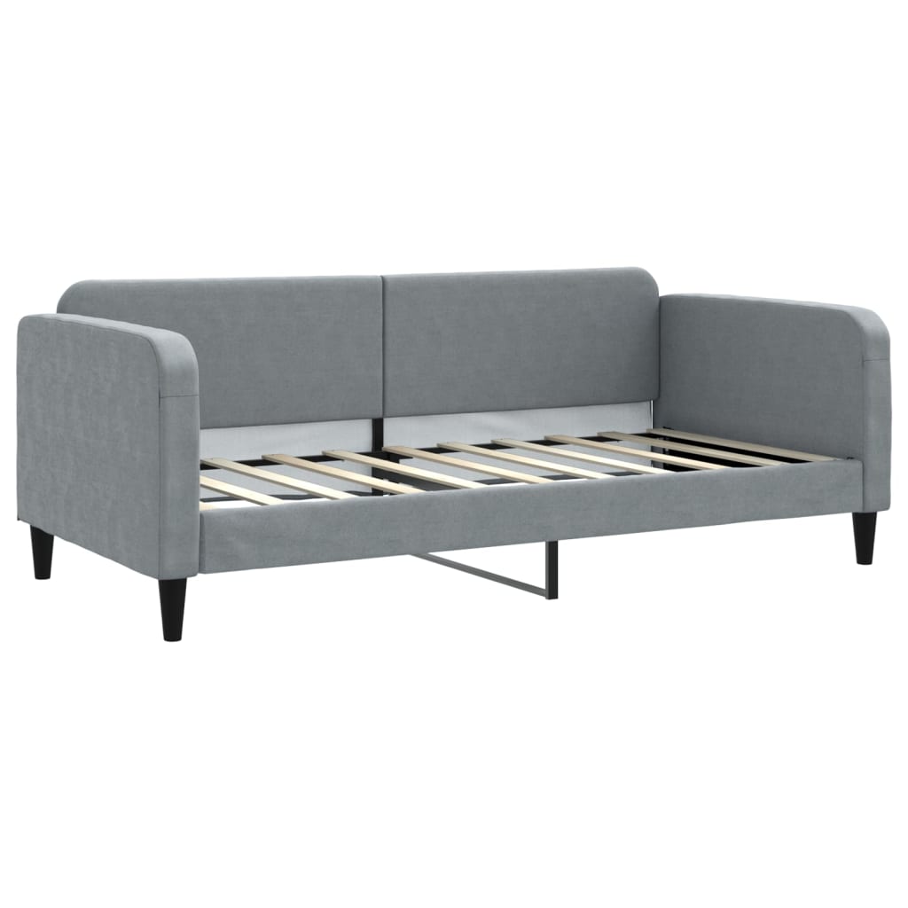 vidaXL Day Bed without Mattress Light Grey 90x190 cm Single Fabric