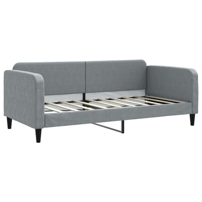 vidaXL Day Bed without Mattress Light Grey 90x190 cm Single Fabric