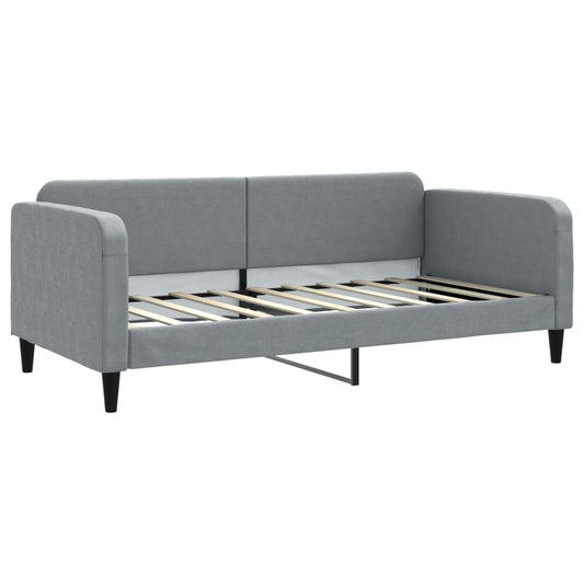 vidaXL Day Bed without Mattress Light Grey 90x190 cm Single Fabric