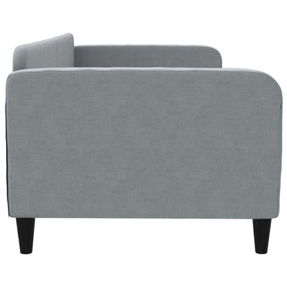 vidaXL Day Bed without Mattress Light Grey 90x190 cm Single Fabric