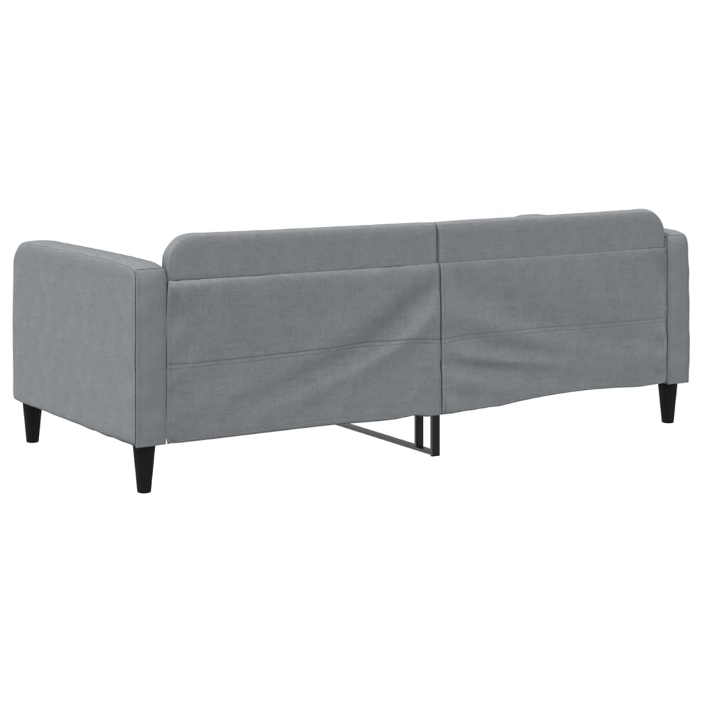 vidaXL Day Bed without Mattress Light Grey 90x190 cm Single Fabric