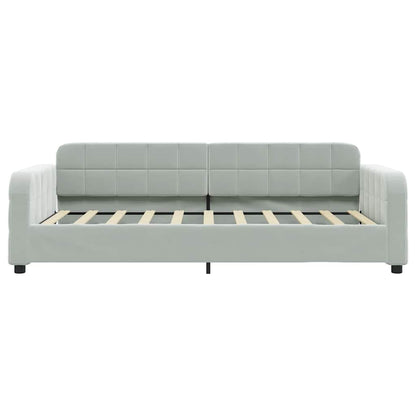 vidaXL Day Bed without Mattress Light Grey 90x190 cm Single Velvet