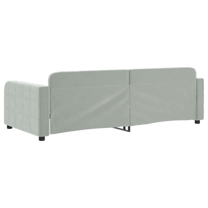 vidaXL Day Bed without Mattress Light Grey 90x190 cm Single Velvet