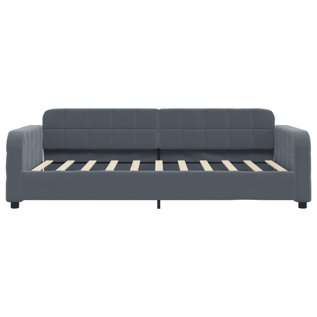 vidaXL Day Bed without Mattress Dark Grey 90x190 cm Single Velvet