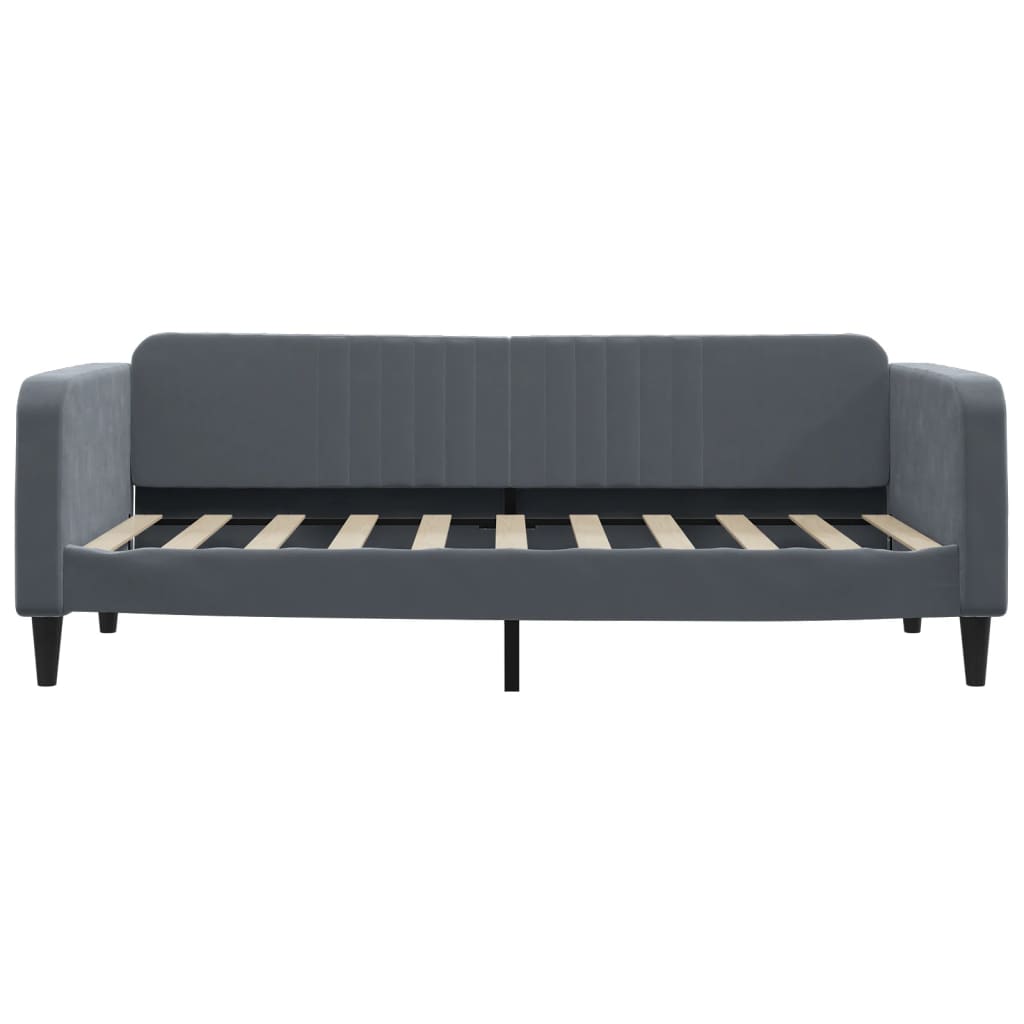vidaXL Day Bed without Mattress Dark Grey 90x190 cm Single Velvet