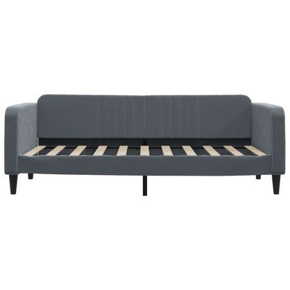 vidaXL Day Bed without Mattress Dark Grey 90x190 cm Single Velvet