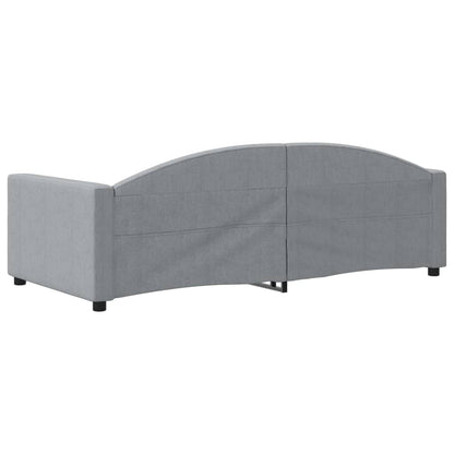 vidaXL Day Bed without Mattress Light Grey 90x190 cm Single Fabric