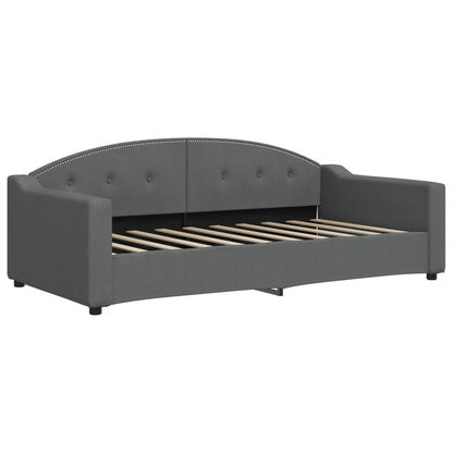 vidaXL Day Bed without Mattress Dark Grey 90x190 cm Single Fabric