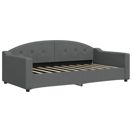 vidaXL Day Bed without Mattress Dark Grey 90x190 cm Single Fabric