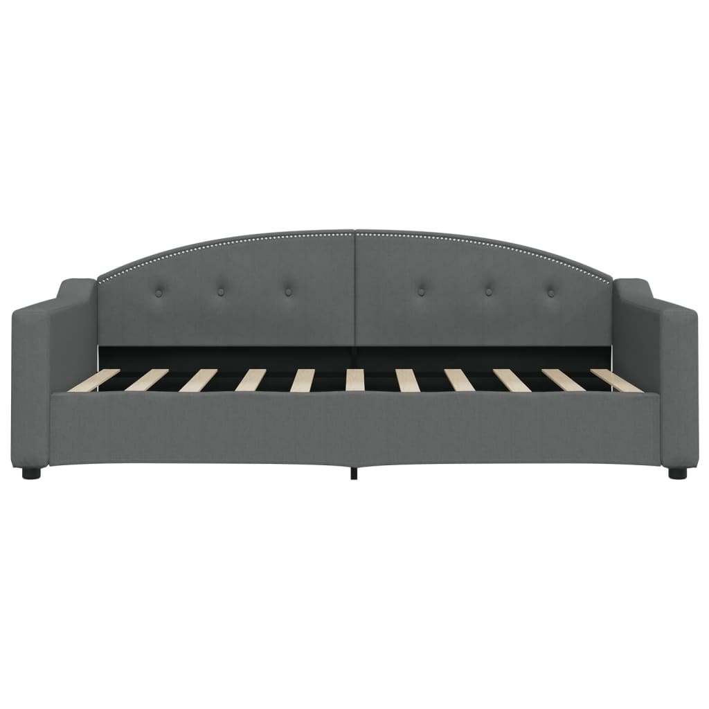 vidaXL Day Bed without Mattress Dark Grey 90x190 cm Single Fabric