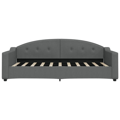 vidaXL Day Bed without Mattress Dark Grey 90x190 cm Single Fabric
