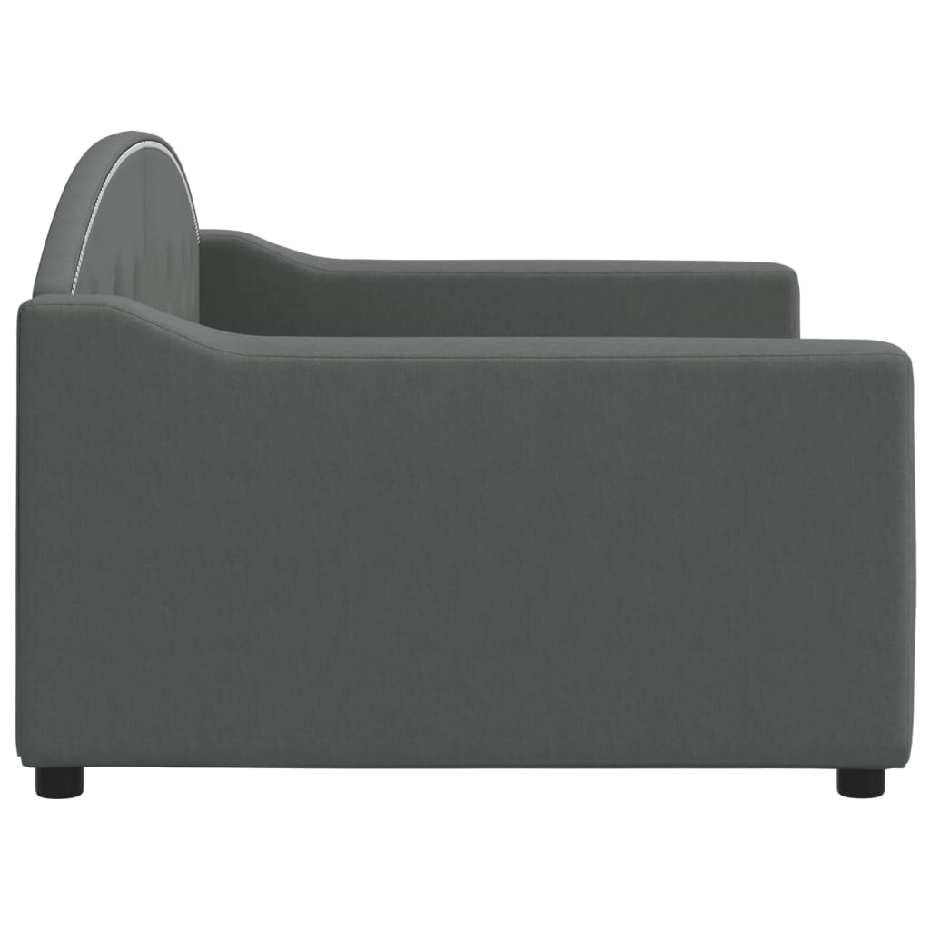 vidaXL Day Bed without Mattress Dark Grey 90x190 cm Single Fabric