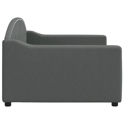 vidaXL Day Bed without Mattress Dark Grey 90x190 cm Single Fabric