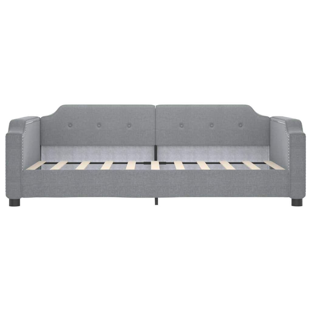 vidaXL Day Bed without Mattress Light Grey 90x190 cm Single Fabric