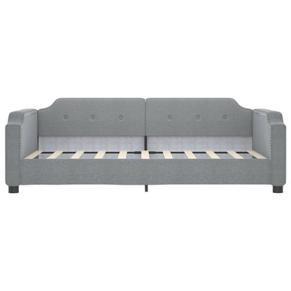 vidaXL Day Bed without Mattress Light Grey 90x190 cm Single Fabric