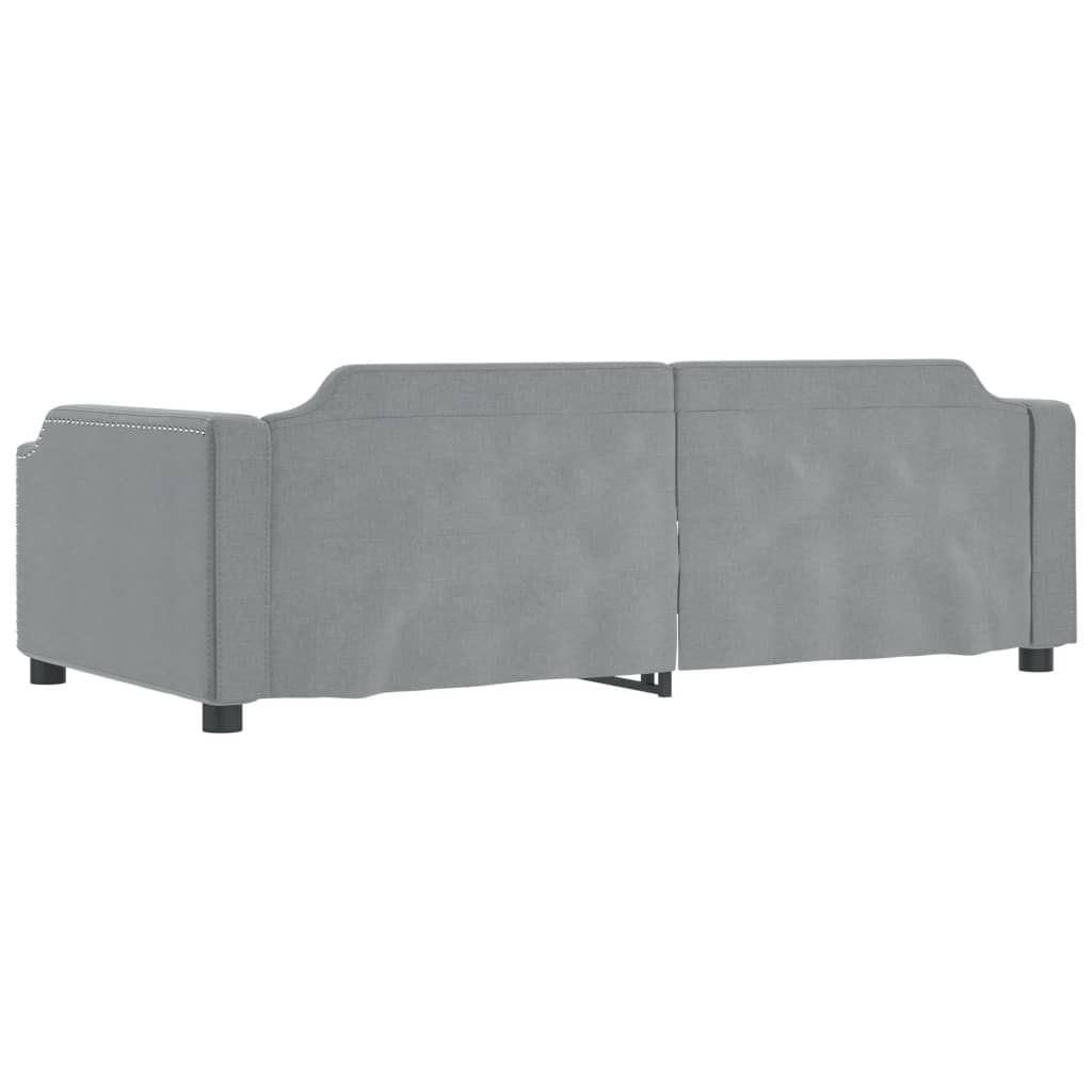 vidaXL Day Bed without Mattress Light Grey 90x190 cm Single Fabric