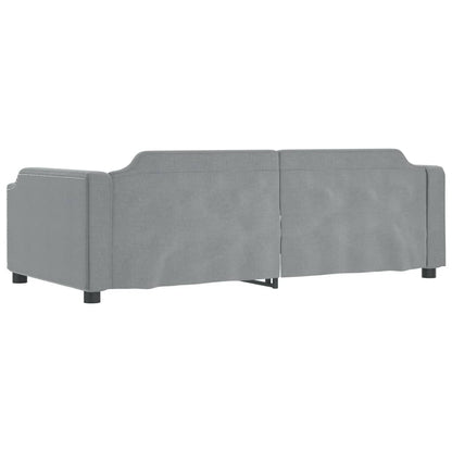 vidaXL Day Bed without Mattress Light Grey 90x190 cm Single Fabric