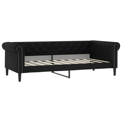 vidaXL Day Bed without Mattress Black 90x190 cm Faux Leather