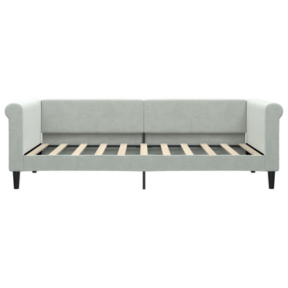 vidaXL Day Bed without Mattress Light Grey 90x190 cm Single Velvet