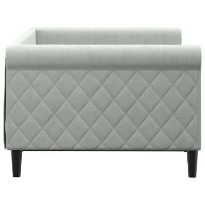 vidaXL Day Bed without Mattress Light Grey 90x190 cm Single Velvet