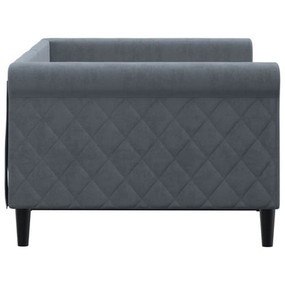 vidaXL Day Bed without Mattress Dark Grey 90x190 cm Single Velvet