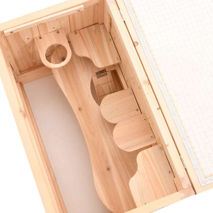 vidaXL Hamster Cage 60x35,5x42 cm Solid Wood Fir