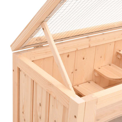 vidaXL Hamster Cage 60x35.5x42 cm Solid Wood Fir
