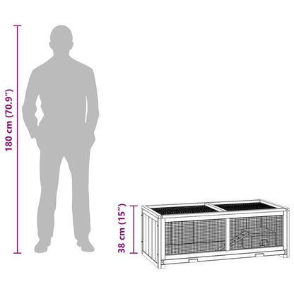 vidaXL Hamster Cage 104x52x38 cm Solid Wood Fir