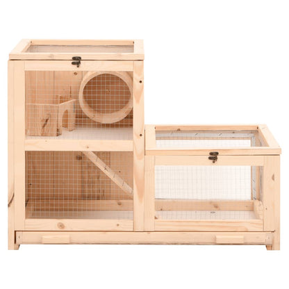 vidaXL Hamster Cage 81x40x60 cm Solid Wood Fir