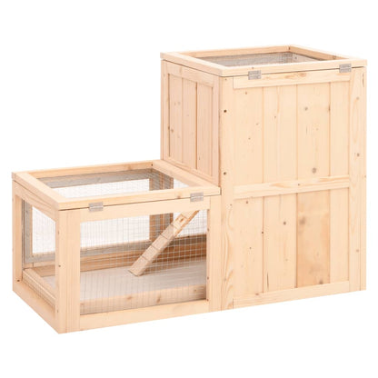 vidaXL Hamster Cage 81x40x60 cm Solid Wood Fir