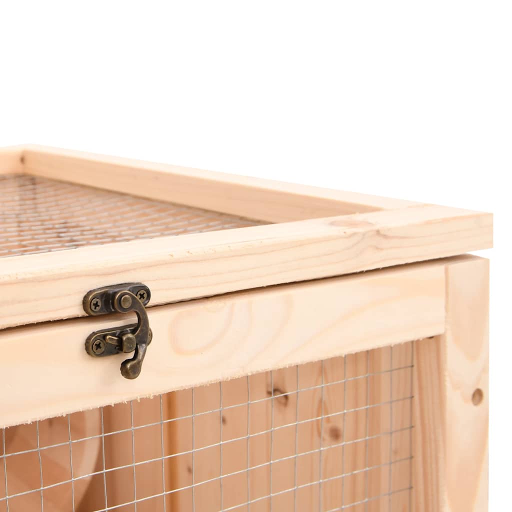 vidaXL Hamster Cage 81x40x60 cm Solid Wood Fir