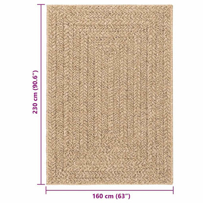 vidaXL Rug ZIZUR 160x230 cm Jute Look Indoor and Outdoor