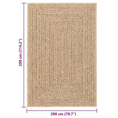 vidaXL Rug ZIZUR 200x290 cm Jute Look Indoor and Outdoor