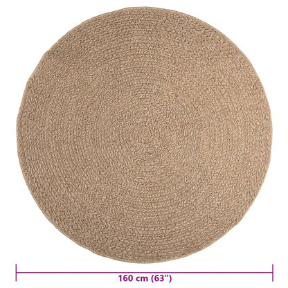 vidaXL Rug ZIZUR 160 cm Jute Look Indoor and Outdoor