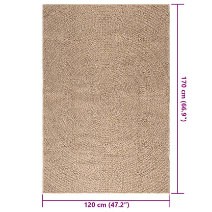 vidaXL Rug ZIZUR 120x170 cm Jute Look Indoor and Outdoor
