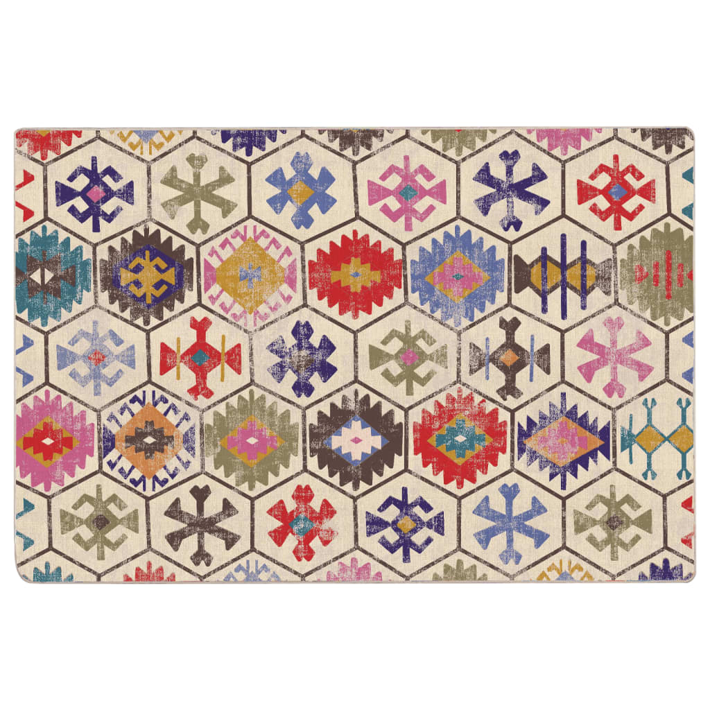 vidaXL Rug Washable Multicolour 120x180 cm
