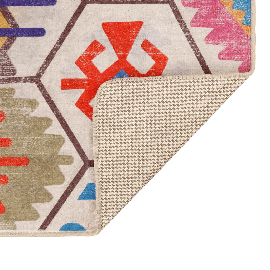 vidaXL Rug Washable Multicolour 190x300 cm