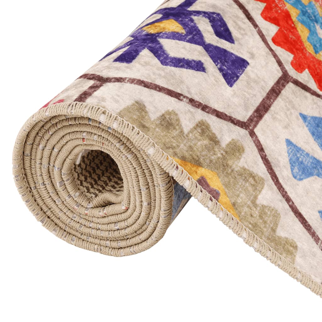 vidaXL Rug Washable Multicolour 190x300 cm