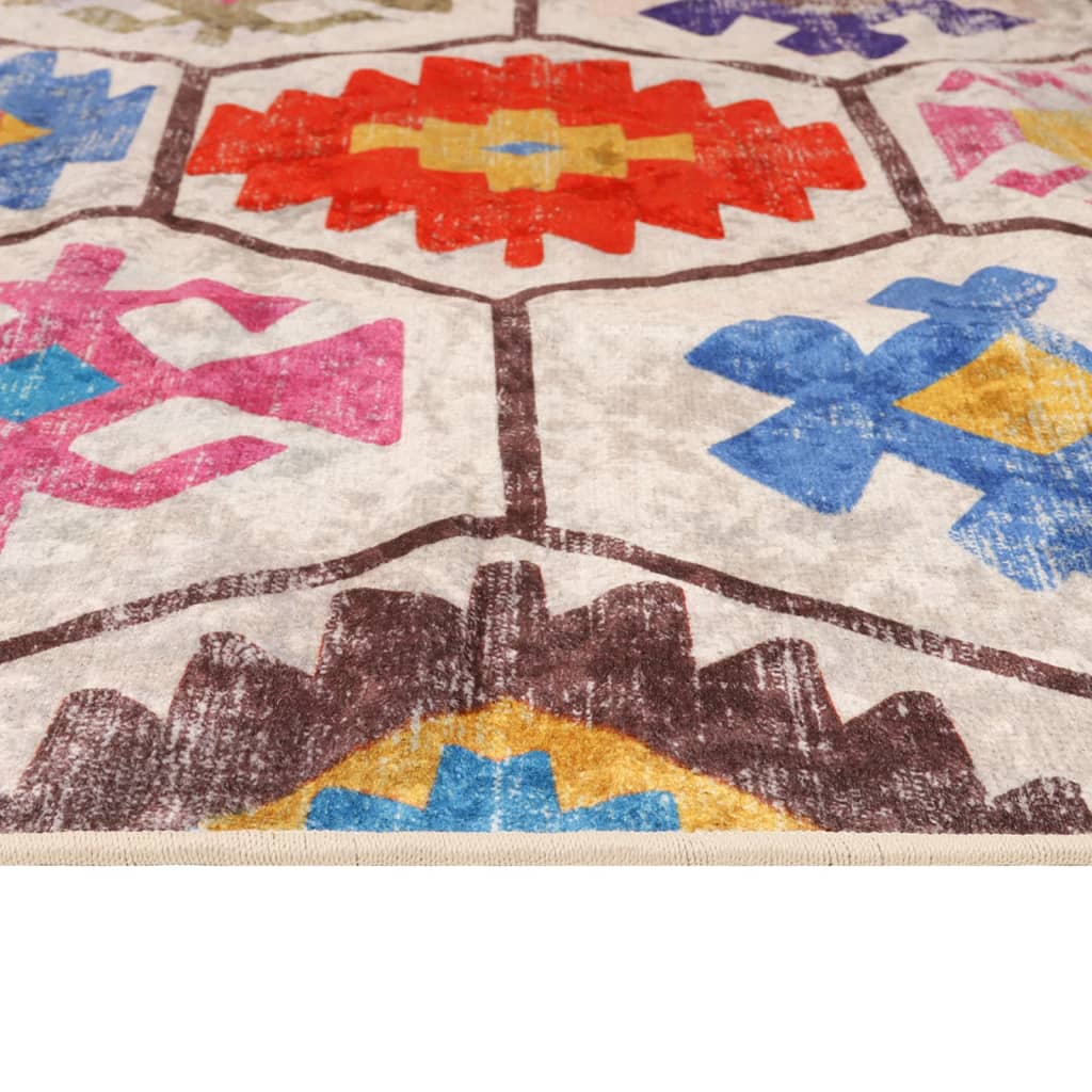 vidaXL Rug Washable Multicolour 190x300 cm