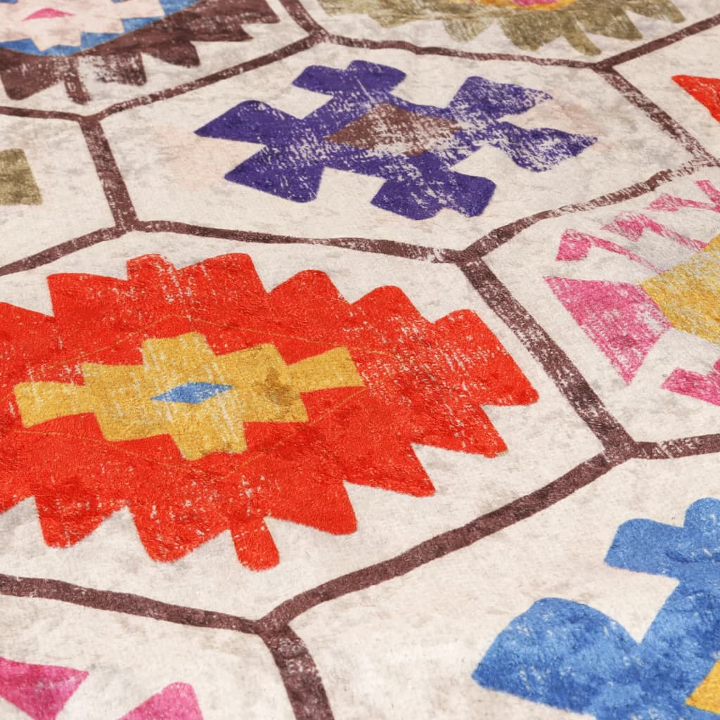 vidaXL Rug Washable Multicolour 190x300 cm