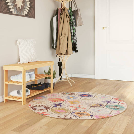 vidaXL Rug Washable Multicolour Ø 120 cm