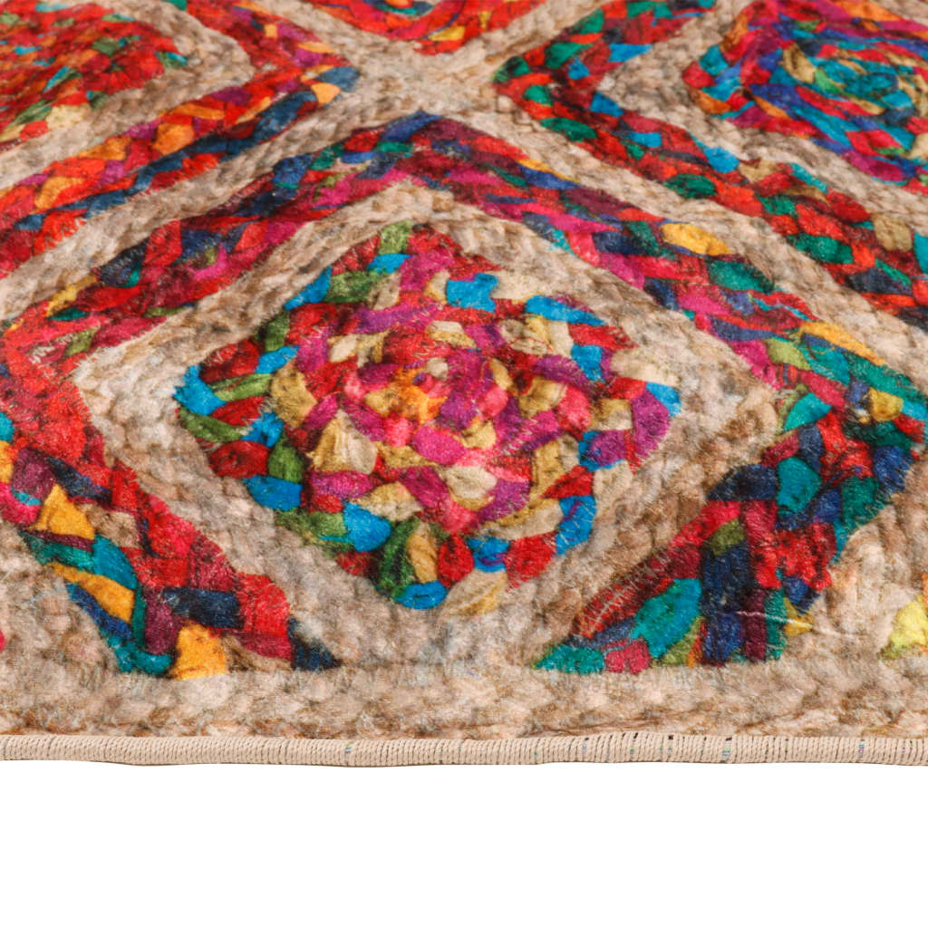 vidaXL Rug Washable Multicolour 120x180 cm