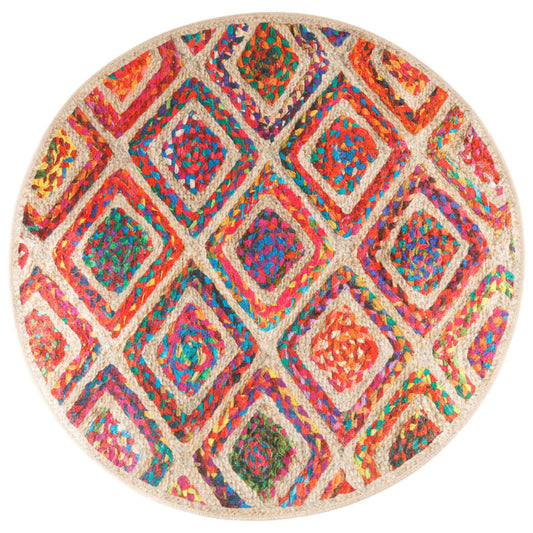 vidaXL Rug Washable Multicolour Ø 120 cm